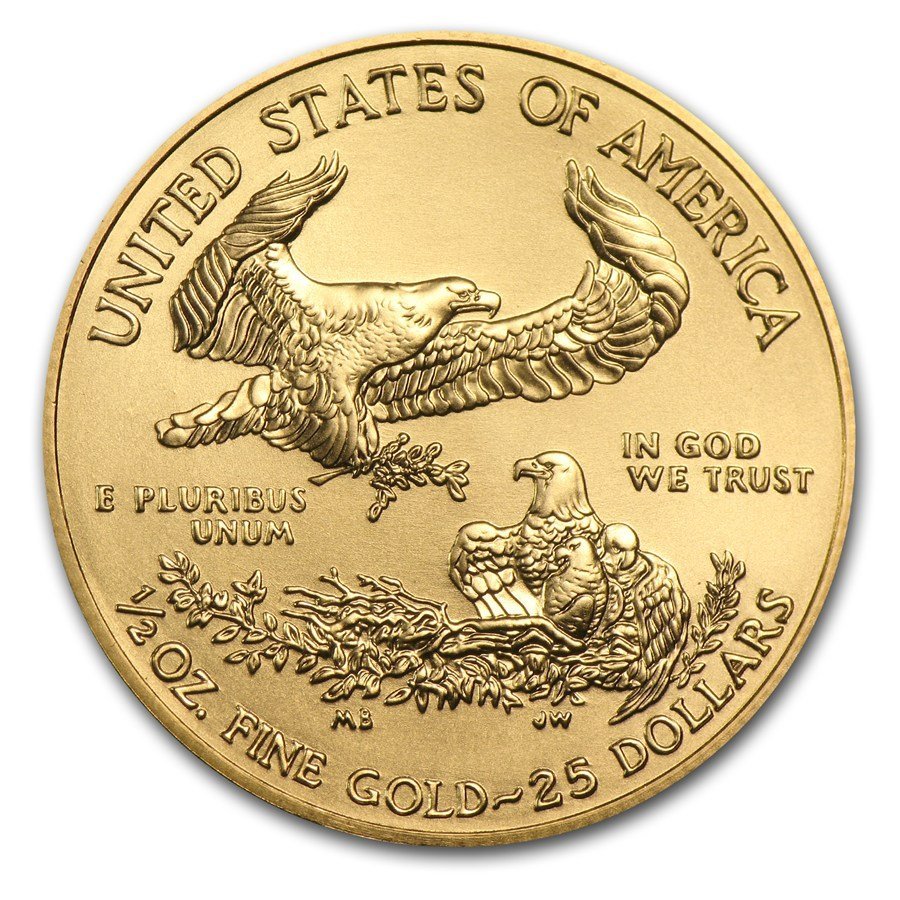 1/2 Oz Gold Coin American Gold Eagle (Varied Year, BU) - Image 2