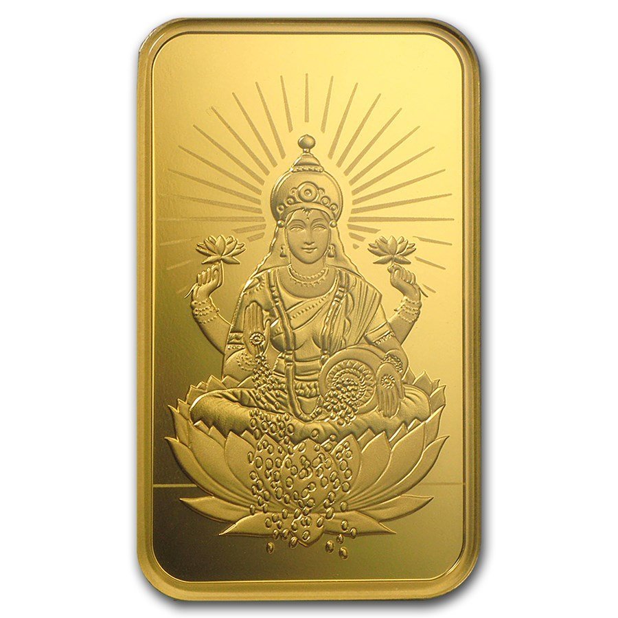 1 Oz Gold Bar - PAMP Suisse Religious Series (Lakshmi)