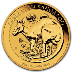 1/2 Oz Gold Coin 2021 Australian Gold Kangaroo (BU)