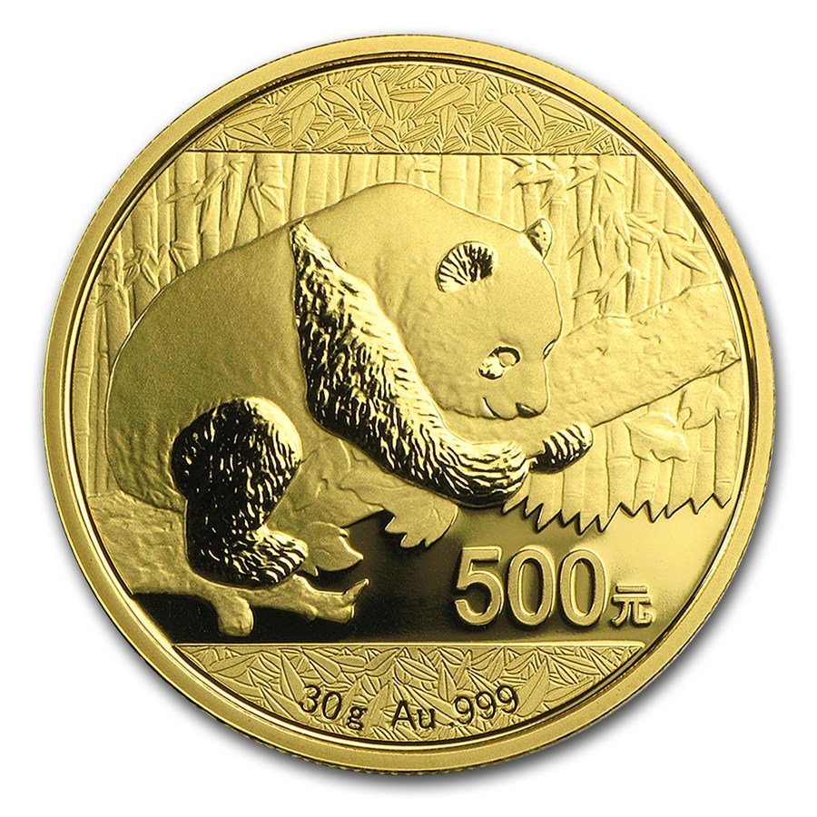 30 Gram Gold Coin Chinese Gold Panda (Varied Year, BU)
