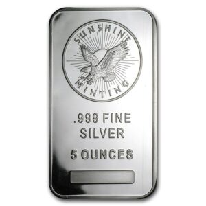 5 Oz Silver Bar - Sunshine (MintMark SI)