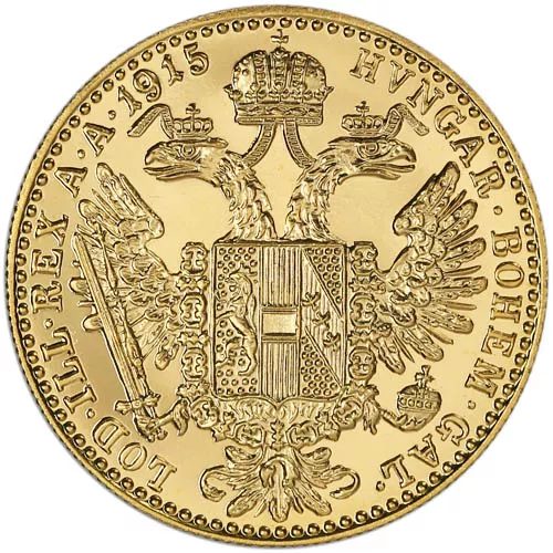 1 Ducat Gold Coin 1915 Austrian/Dutch (AU+, Restrikes) - Image 2