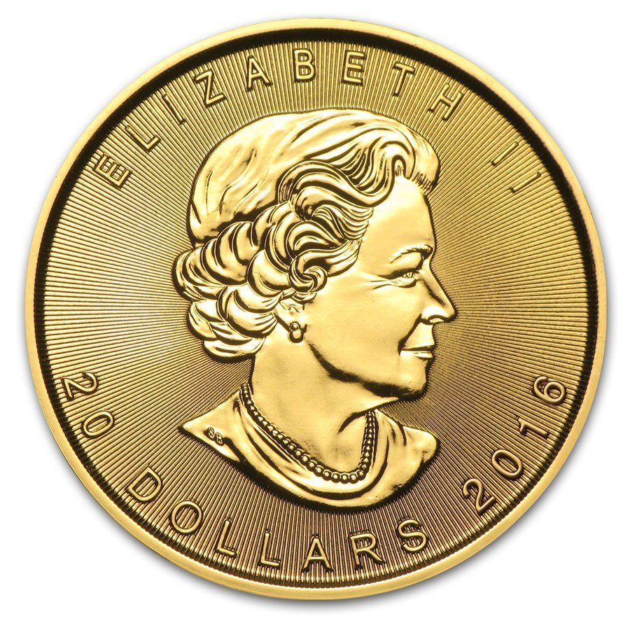 1/2 Oz Gold Coin Canadian Gold Maple Leaf (BU) - Image 3