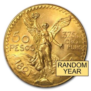 50 Pesos Gold Coin Mexico Gold (Random) AU-BU