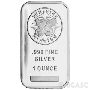 1 Oz Silver Bar - Sunshine (MintMark SI)
