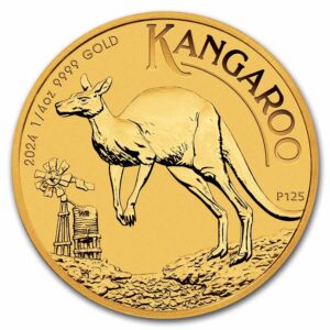 1/4 Oz Gold Coin 2024 Australian Gold Kangaroo (BU)