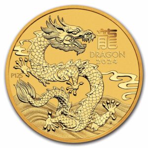 1/4 Oz Gold Coin 2024 Australia Gold Lunar Dragon (BU)
