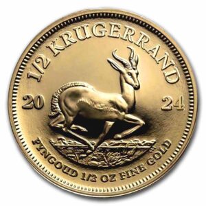 1/2 Oz Gold Coin 2024 South African Gold Krugerrand (BU)
