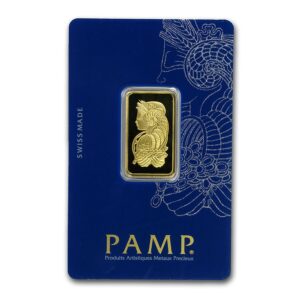 1 Tola Gold Bar PAMP Suisse Lady Fortuna